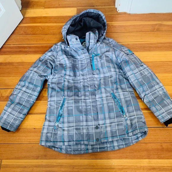 plaid ski jacket womens